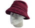 Terry Towelling BUCKET HAT Daggy Fishing Camping Lad Cap Retro  100% COTTON - Burgundy - XXL