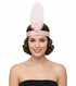 WIDE FLAPPER HEADBAND Feather Sequin Costume Gatsby Charleston Headpiece 1920s - Light Pink