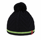 BRBL Dolomiti Merino Wool Blend Pull On BEANIE Warm Winter Hat Pom Pom Knitted - L