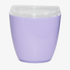 Oval Swing Top Waste Rubbish Bin Acrylic Lightweight Compact Bathroom Office in Purple