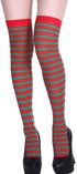 Christmas Over The Knee Socks Red Green Xmas Candy Cane Striped Socks Elf