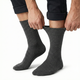 1x Pair COTTON Rich LOOSE TOP SOCKS Circulation Diabetic Comfort in Charcoal - 2-8