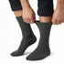 1x Pair COTTON Rich LOOSE TOP SOCKS Circulation Diabetic Comfort in Charcoal - 6-11