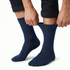 1x Pair COTTON Rich LOOSE TOP SOCKS Circulation Diabetic Comfort in Navy - 11-14