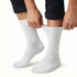 1x Pair COTTON Rich LOOSE TOP SOCKS Circulation Diabetic Comfort in White - 6-11