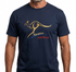 Adult Australian Kangaroo T Shirt Australia Day 100% Cotton Souvenir Tee Top - Navy - XXL