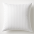100% Cotton European Pillowcase 400 Thread Count Hotel Quality - Striped White