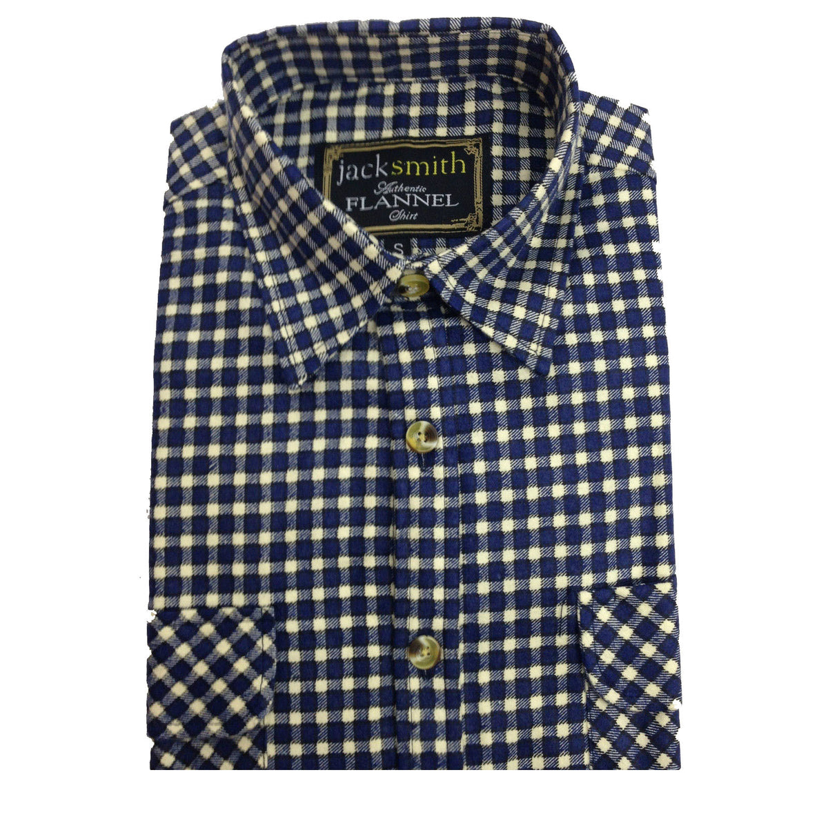 Mens FLANNELETTE SHIRT Check 100% COTTON Flannel Vintage Long Sleeve - 49 (Full Placket) - S