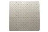 Square Anti Slip Loofah Shower Rug Non Slip Bathroom Bath Mat Water Drains Beige