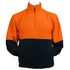 HI VIS POLAR FLEECE Jumper 1/2 Half Zip Safety Workwear Fleecy Jacket Unisex - Orange - XS