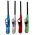 12x Clear Long Gas Lighter for BBQ Kitchen Cigarette w/ Safety Lock - Assorted Colours