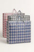 1x Large Stripe Bag Packing Storage Strip Zip Shopping Travel Check House Moving 50cm x 55cm x 20cm