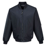 HUSKI Mens Quilted Combat Bomber Waterproof Jacket Windproof Workwear Coat - Navy