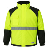 HUSKI Miner Hi Vis Waterproof Jacket Industrial Workwear Reflective 918015