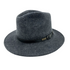 JACARU 1849 Australian 100% Wool Hat Fedora Trilby Crushable Travel - Dark Grey - Large (58-59cm)