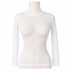 Womens Fishnet Mesh Top Long Sleeve Sheer See Through Party Costume - White