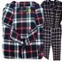 Mens Plus Size Flannelette Pyjamas 100% Cotton PJs Set Top Pants in Red Check - 5XL