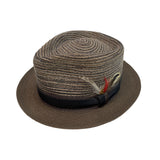 100% Paper Straw Mens Hat MADE IN USA Trilby Pork Pie Luxury Du-Pont Teflon 