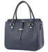 Morrissey Italian Womens Structured Leather Handbag Ladies Bag - Navy