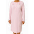 Womens Cotton Nightie Long Sleeve Night Gown Pyjamas Sleepwear Lace PJ - Pink - 16