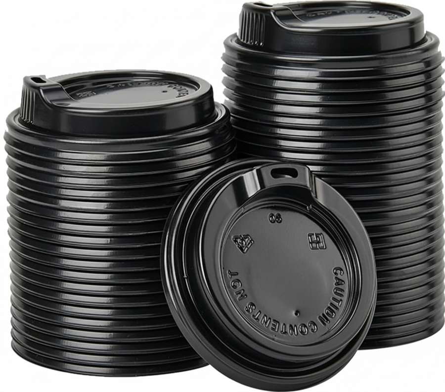 1000x Plastic Coffee Cup Sip Lids Suits 8oz/10oz Cups Take Away Bulk 80mm