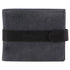 Pierre Cardin Mens RFID Woven-Embossed Leather Tab Wallet - Black