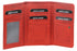 Pierre Cardin Womens Soft Italian Leather RFID Purse Wallet Rustic Trifold - Red