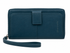 Pierre Cardin Womens Leather Zip Around Wallet RFID Blocking w/ Wristlet in Navy