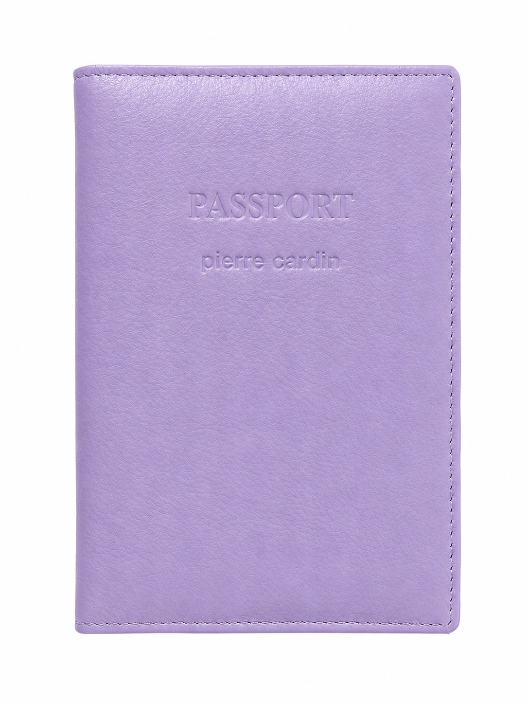 Pierre Cardin Slim Leather Passport Wallet Holder RFID Case Cover - Lilac