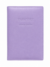 Pierre Cardin Slim Leather Passport Wallet Holder RFID Case Cover - Lilac