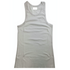 Mens PLAIN SINGLET 100% Cotton Blank Slim Tank Top Gym Basic Casual S-3XL - White - L