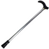 Metal WALKING STICK Travel Extendable Pole Compact Adjustable Lightweight - Silver