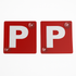 2x RED P PLATES Suction Probationary Car Window Signs for VIC/WA (Victoria & Western Australia)