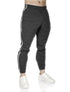 Mens Fleece Track Pants Skinny Joggers Slim Fit Sweatpants Gym - Charcoal Marle - M