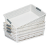 36x Premium Plastic Storage Basket Bulk w/ Grip Handles 26.5*17.2*7.3cm