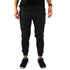 Mens Skinny Track Pants Joggers Trousers Gym Casual Sweat Cuffed Slim Trackies Fleece - Black - 3XL