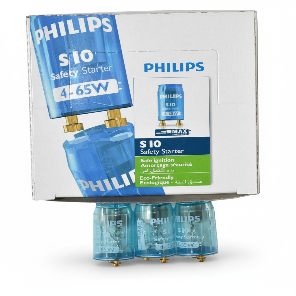 Philips S10 Safety Starters for Fluorescent Lamps Lights - 2 Boxes of 25