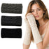 Womens Fingerless Arm Warmers Knitted 20cm Short Gloves Winter  -  Random Colour