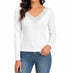 Womens Thermal Cotton Long Sleeve Spencer Tops Long Sleeve Underwear in White - 18-20