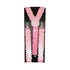 Mens Suspenders Braces Adjustable Strong Clip On Elastic Formal Wedding Slim - Light Pink (Sequin)