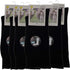 Merino Wool Mens Thermal Diabetic Socks Loose Top Circulation 6 Pairs - Black - 2-8