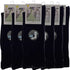 Merino Wool Mens Thermal Diabetic Socks Loose Top Circulation 6 Pairs - Navy - 11-14