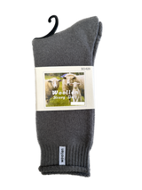 1 Pair Premium Mens Wool Heavy Duty Thick Work Socks Cushion Woolen - Grey - 11-14