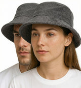 Stingy Brim Terry Towelling Bucket Hat Daggy Fishing Camping Lad Cap 100% COTTON - Grey  - L/XL