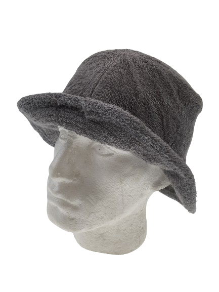 Stingy Brim Terry Towelling Bucket Hat Daggy Fishing Camping Lad Cap 100% COTTON - Grey - XXL