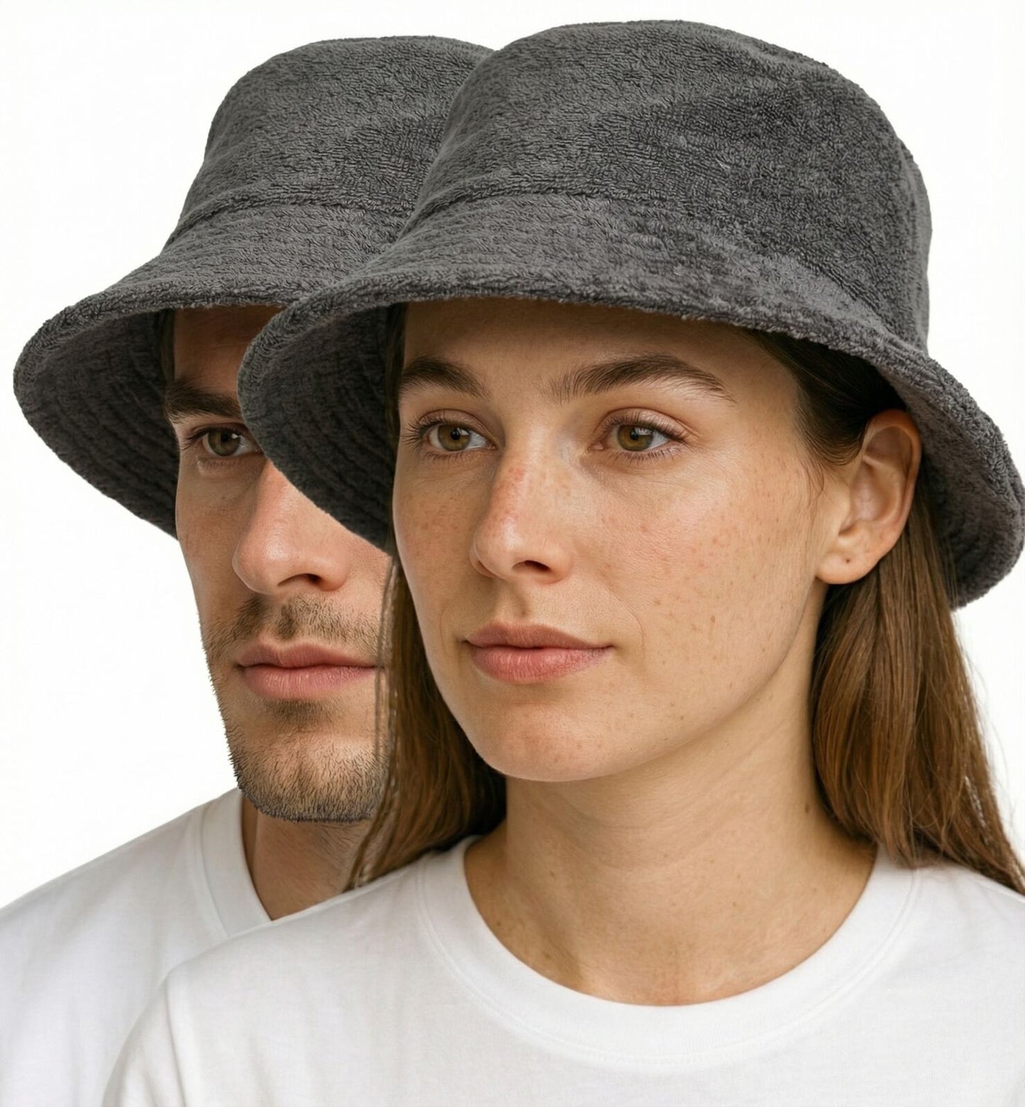 Stingy Brim Terry Towelling Bucket Hat Daggy Fishing Camping Lad Cap 100% COTTON - Grey  - XXL