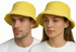 Stingy Brim Terry Towelling Bucket Hat Daggy Fishing Camping Lad Cap 100% COTTON - Yellow - L/XL