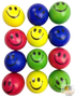 12x STRESS BALLS Hand Relief Squeeze Toy Reliever Antistress Soft Smiley MULTI