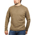 100% SHETLAND RAGG WOOL CREW Round Neck Knit JUMPER Pullover Mens Sweater Knitted - Nutmeg - S