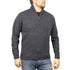 100% SHETLAND RAGG WOOL Half Zip Up Knit JUMPER Pullover Mens Sweater Knitted - Denim Blue - S
